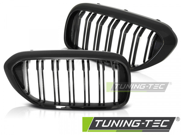 Upgrade Sportgrill Nieren für BMW 5er G30/G31 17-21 Hochglanz schwarz in Doppelsteg Design